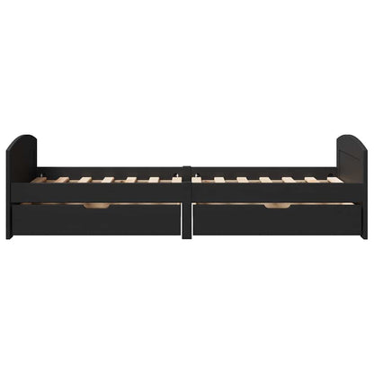 vidaXL Tagesbett mit 2 Schubladen ohne Matratze IRUN Schwarz 90x200cm