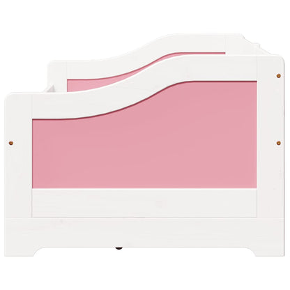 vidaXL Tagesbett mit 3 Schubladen ohne Matratze Weiß Rosa 90x200cm