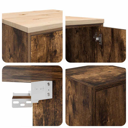 Garagenschränke 2 Stk. Räuchereiche Holzwerkstoff