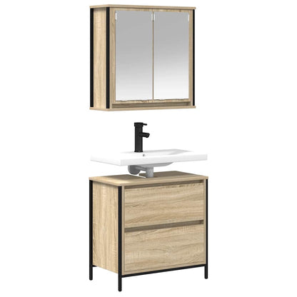 vidaXL Ensemble de meubles de salle de bain 2 pièces Aggloméré chêne Sonoma