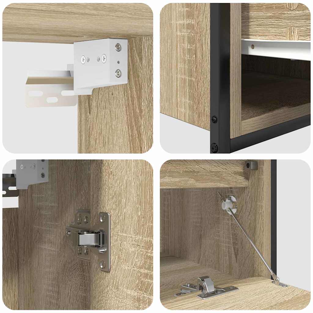 vidaXL Ensemble de meubles de salle de bain 5 pièces Beige 76,5 x 35 x 95 cm Bois d'ingénierie