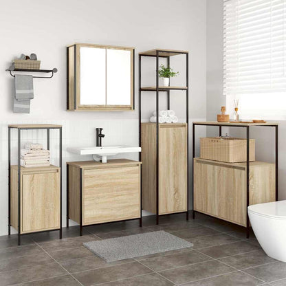 vidaXL Ensemble de meubles de salle de bain 5 pièces Beige 76,5 x 35 x 95 cm Bois d'ingénierie