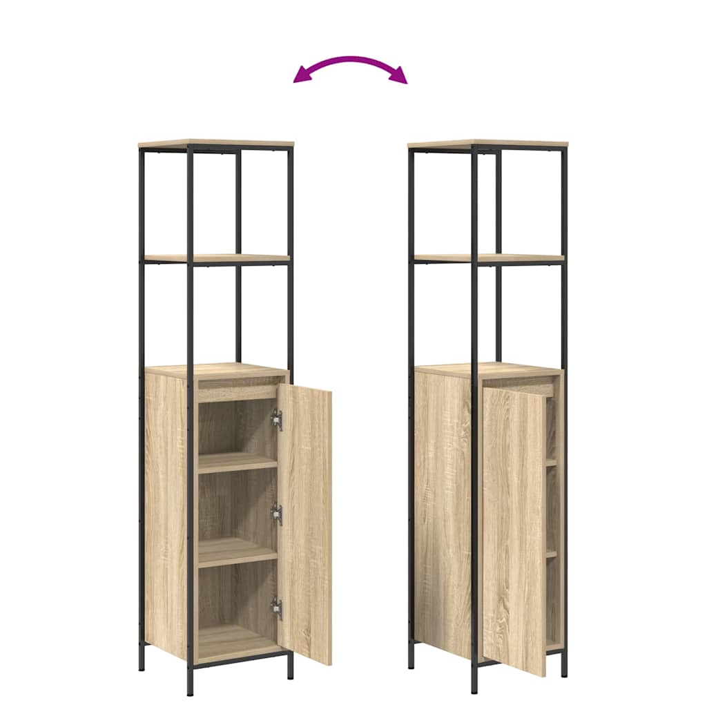 vidaXL Ensemble de meubles de salle de bain 5 pièces Beige 76,5 x 35 x 95 cm Bois d'ingénierie