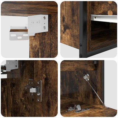 vidaXL Ensemble de meubles de salle de bain 5 pcs Marron 76,5 x 35 x 95 cm Bois d'ingénierie