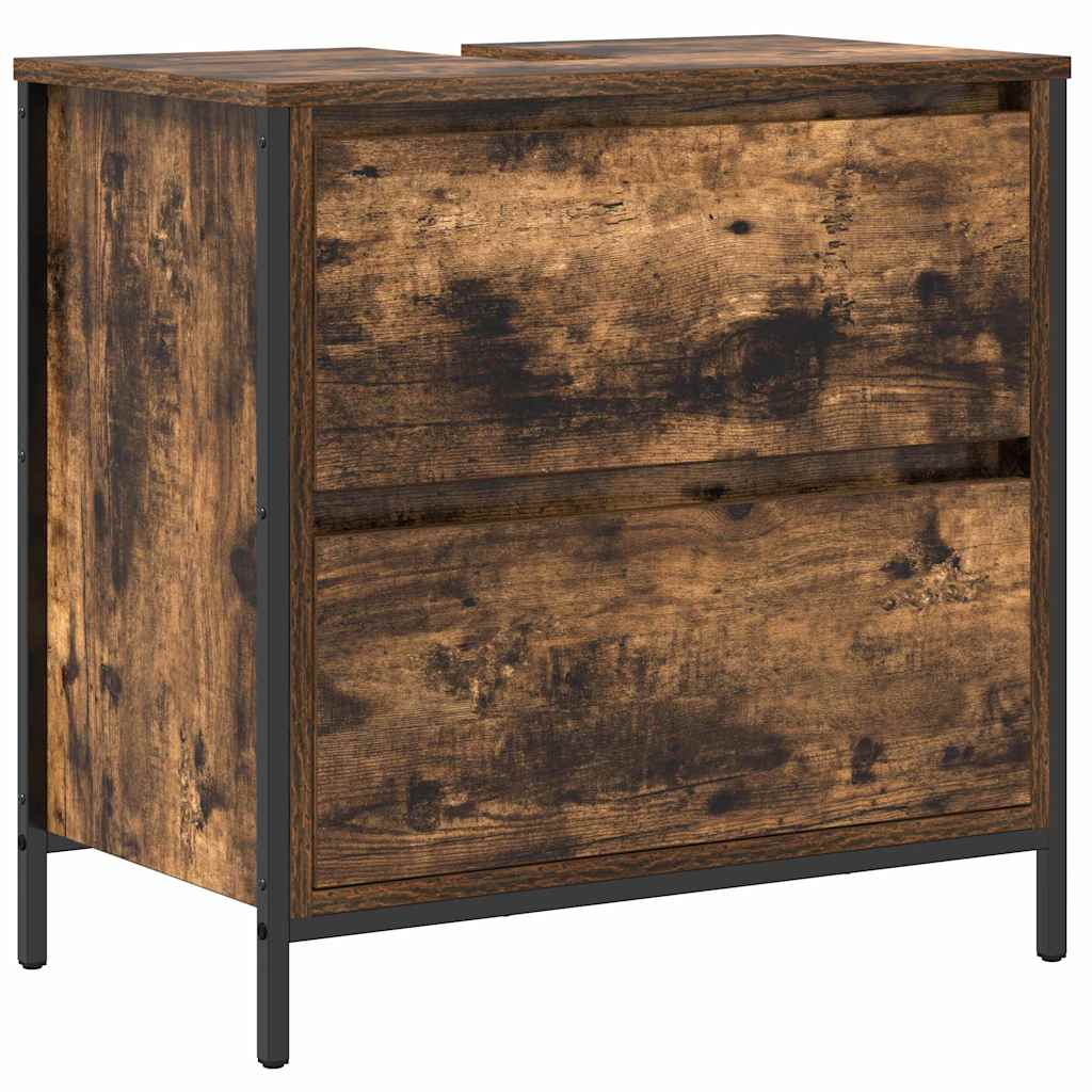 vidaXL Ensemble de meubles de salle de bain 5 pcs Marron 76,5 x 35 x 95 cm Bois d'ingénierie