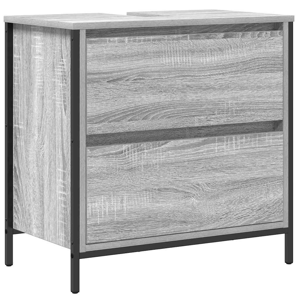vidaXL Badezimmermöbel Set 5 pcs Grau 76,5 x 35 x 95 cm Holzwerkstoff
