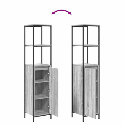 vidaXL Badezimmermöbel Set 5 pcs Grau 76,5 x 35 x 95 cm Holzwerkstoff