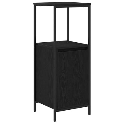 vidaXL Badezimmermöbel-Set 3 pcs Schwarz Eichen-Optik Holzwerkstoff