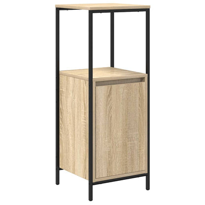 vidaXL Badezimmermöbel Set mit Regal 3 pcs Sonoma-Eiche und Schwarz