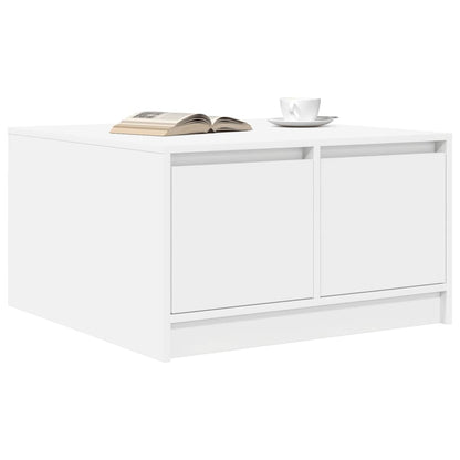 vidaXL Couchtisch mit Schubladen Weiß 70,5x70x40 cm