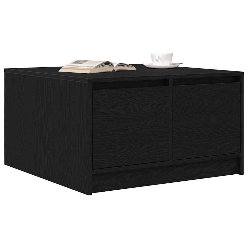 vidaXL Couchtisch mit Schubladen Schwarz Eichen-Optik 70,5x70x40 cm