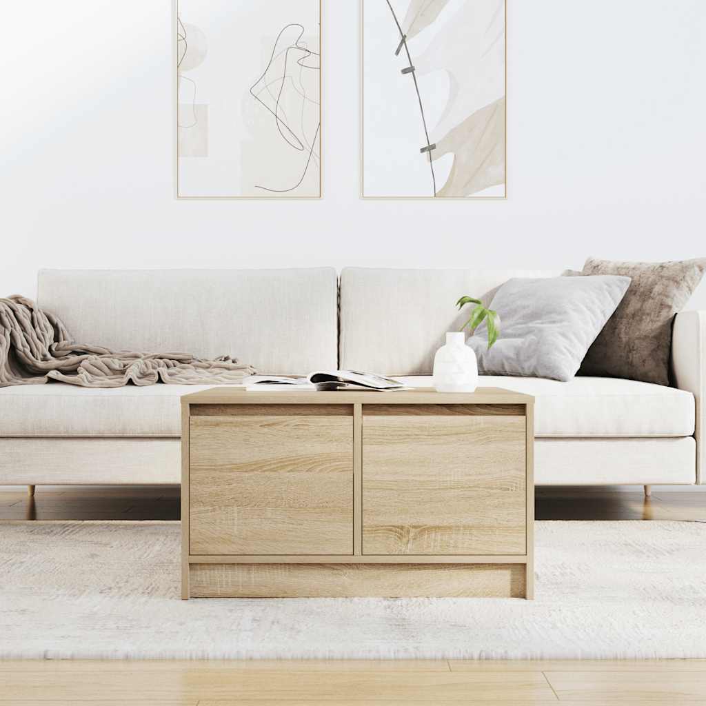 vidaXL Table basse avec tiroirs chêne sonoma 70,5x70x40 cm