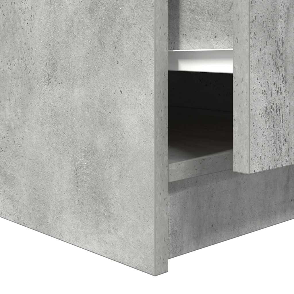 vidaXL Couchtisch mit Schubladen Betongrau 70,5x70x40 cm