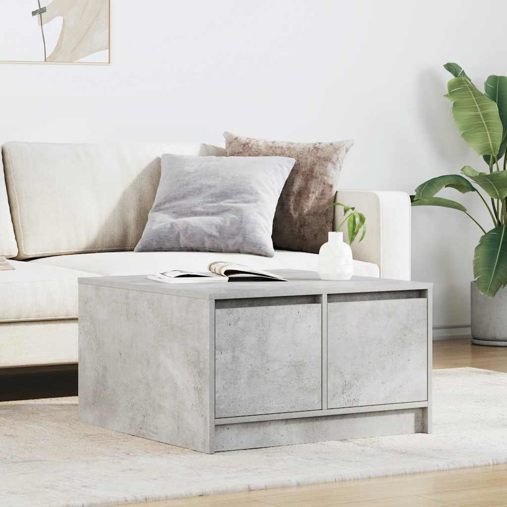 vidaXL Couchtisch mit Schubladen Betongrau 70,5x70x40 cm