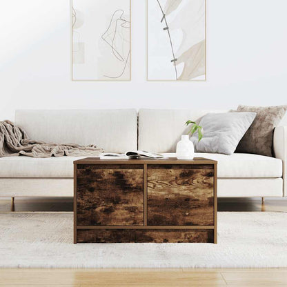 vidaXL Couchtisch mit Schubladen Räuchereiche 70,5x70x40 cm