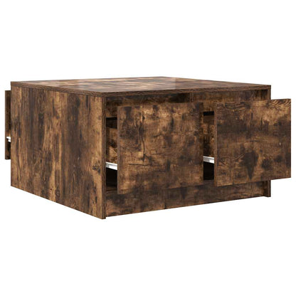 vidaXL Couchtisch mit Schubladen Räuchereiche 70,5x70x40 cm