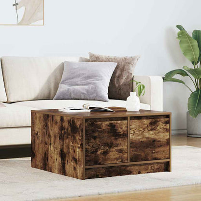 vidaXL Couchtisch mit Schubladen Räuchereiche 70,5x70x40 cm