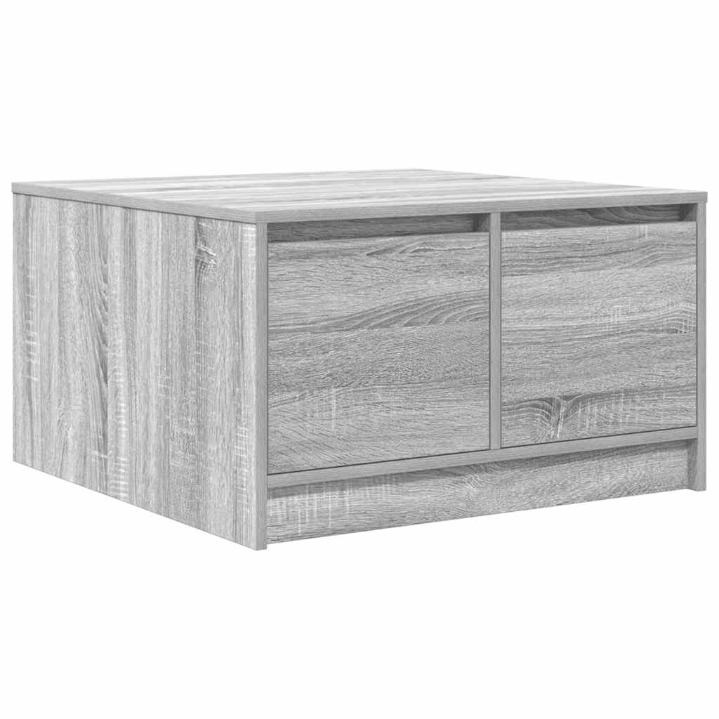vidaXL Couchtisch mit Schubladen Grau Sonoma 70,5x70x40 cm