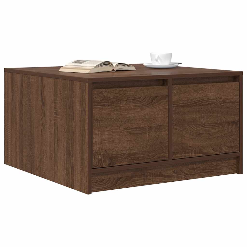 vidaXL Couchtisch mit Schubladen Braun Eichen-Optik 70,5x70x40 cm