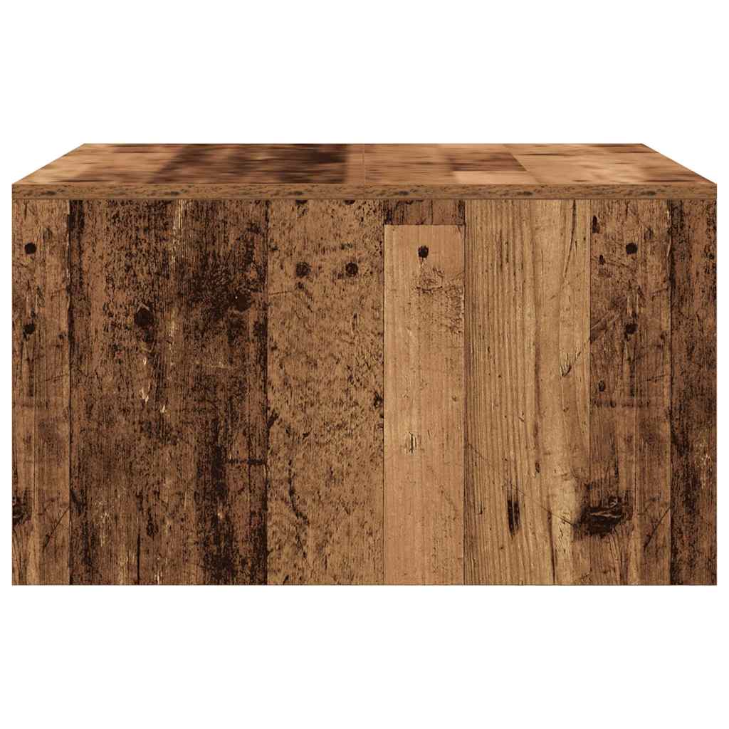 vidaXL Couchtisch mit Schubladen Altholz-Optik 70,5x70x40 cm