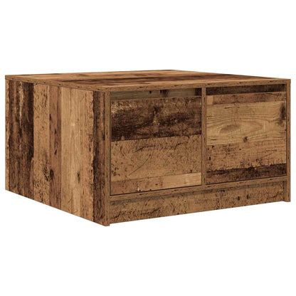 vidaXL Couchtisch mit Schubladen Altholz-Optik 70,5x70x40 cm