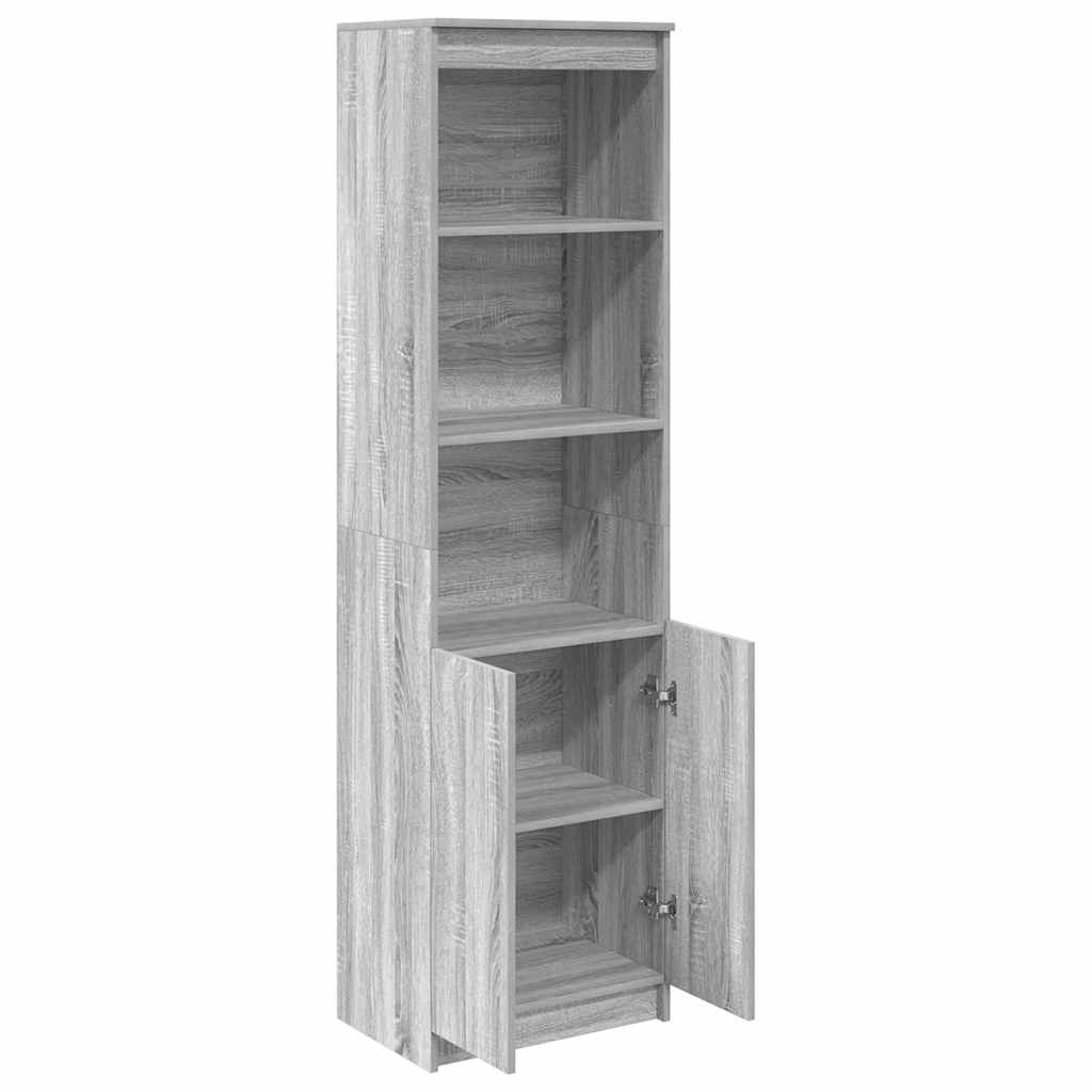 Highboard Grau Sonoma 50x35x180 cm Holzwerkstoff