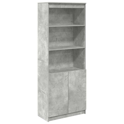 Highboard Betongrau 70x35x180 cm Holzwerkstoff