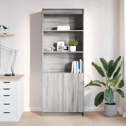 Highboard Grau Sonoma 70x35x180 cm Holzwerkstoff