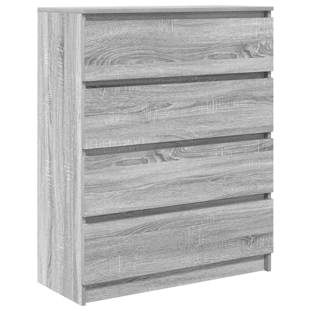 Sideboard Grau Sonoma 80x35x99 cm Holzwerkstoff