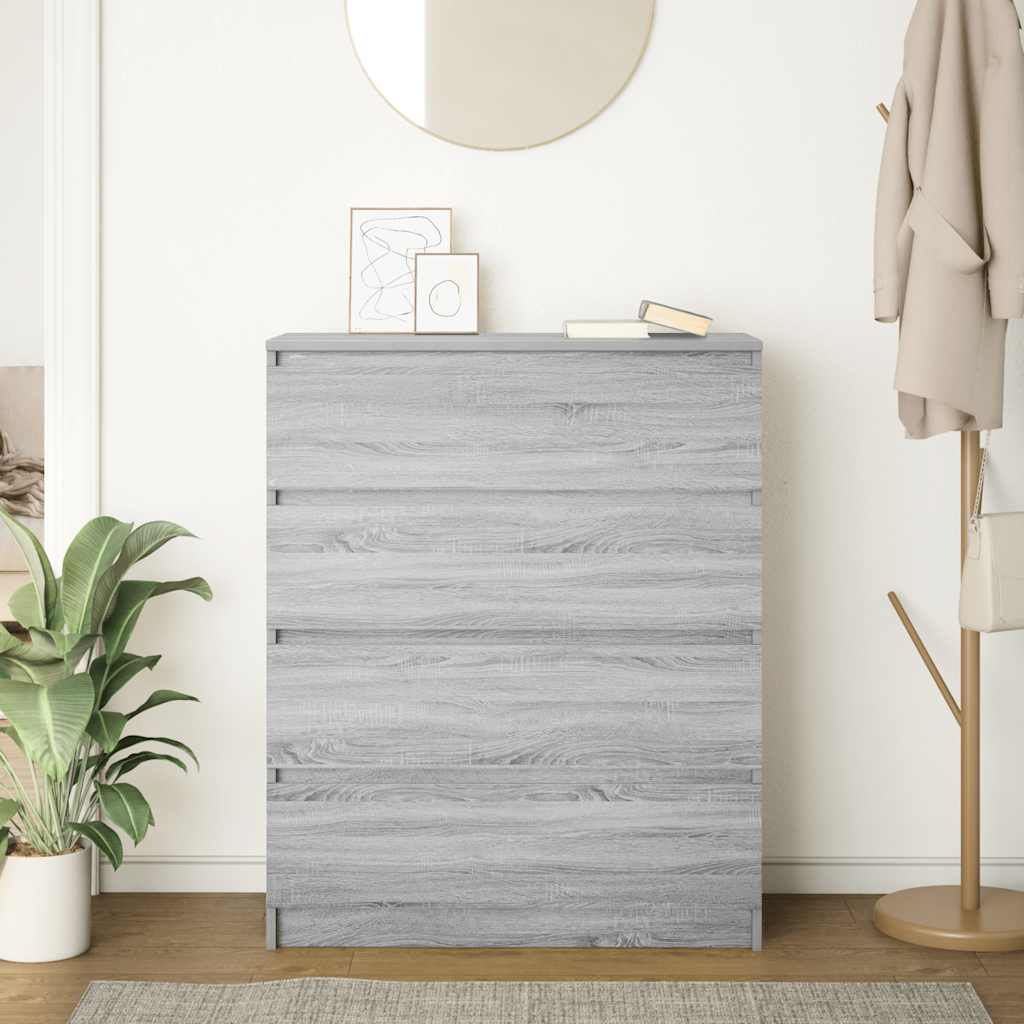 Sideboard Grau Sonoma 80x35x99 cm Holzwerkstoff