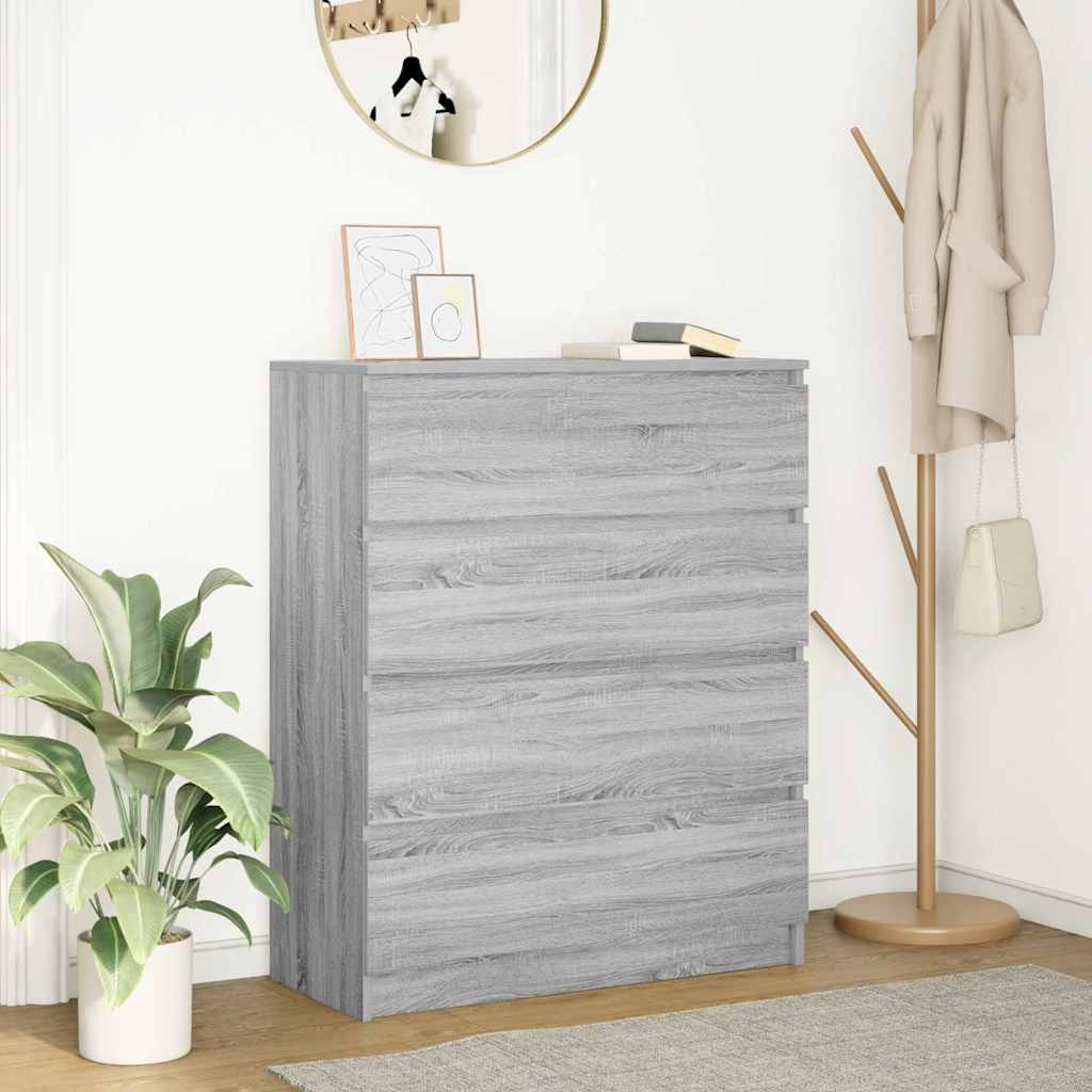 Sideboard Grau Sonoma 80x35x99 cm Holzwerkstoff