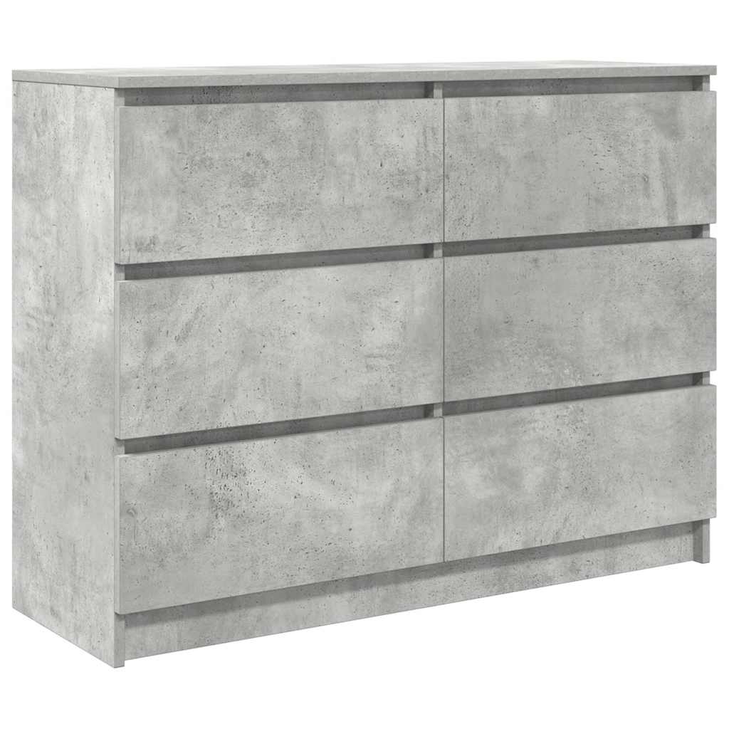 Sideboard Betongrau 100x35x76 cm Holzwerkstoff