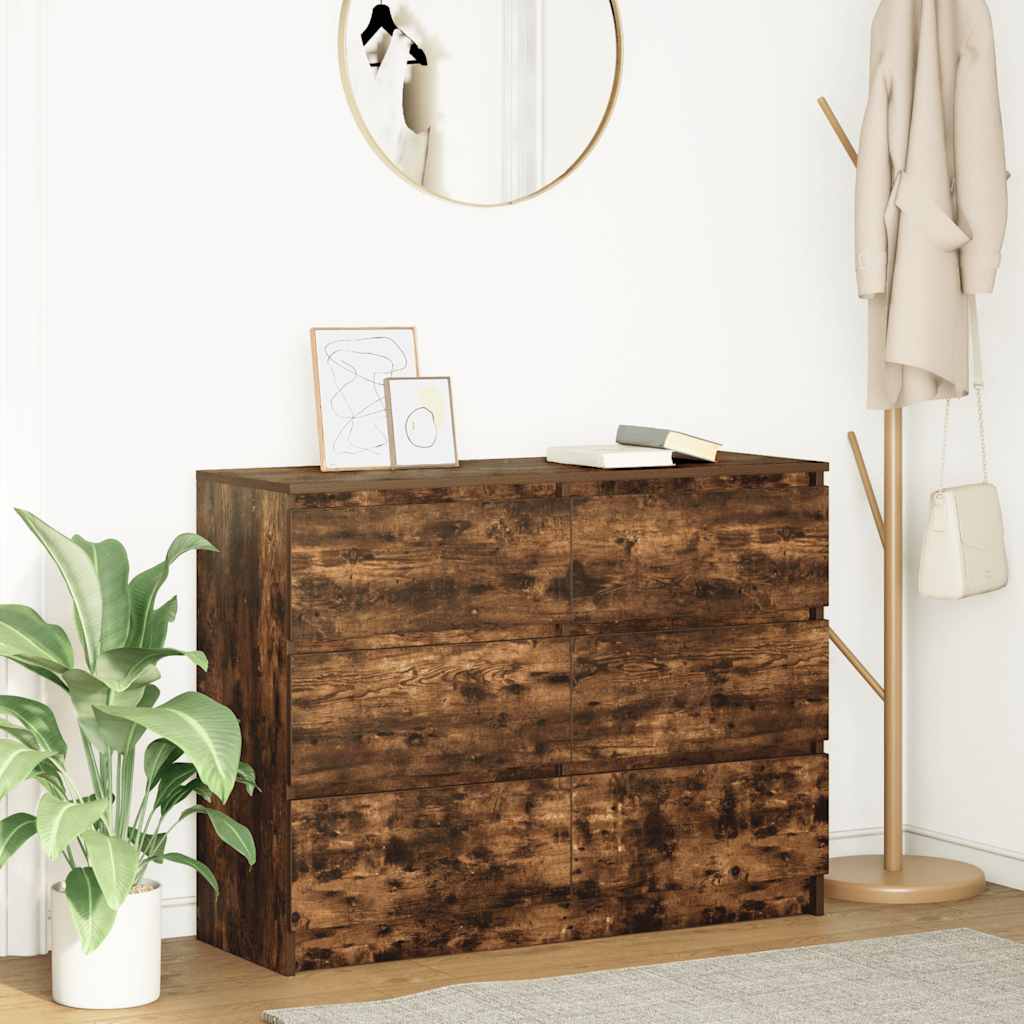 Sideboard Räuchereiche 100x35x76 cm Holzwerkstoff