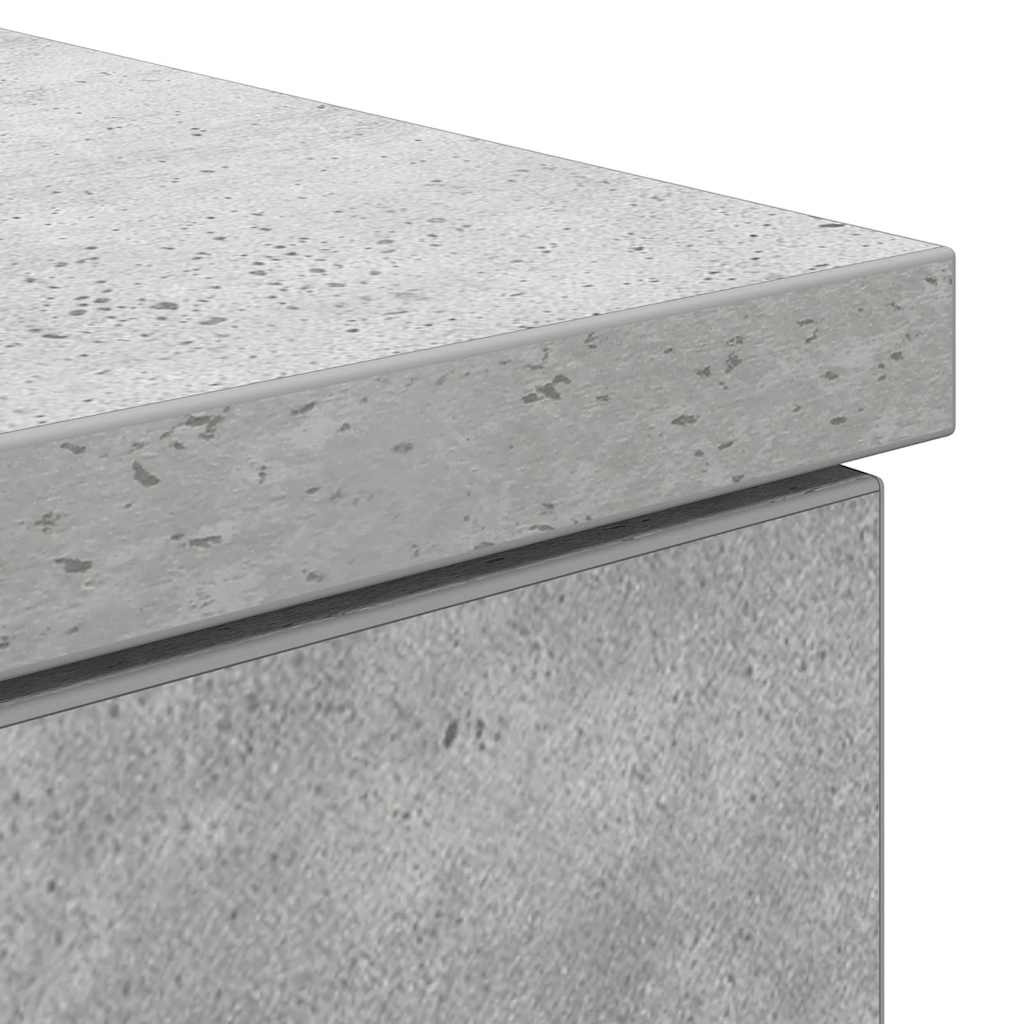 vidaXL Schreibtisch mit Regal Betongrau 140 x 49 x 76 cm Holzwerkstoff