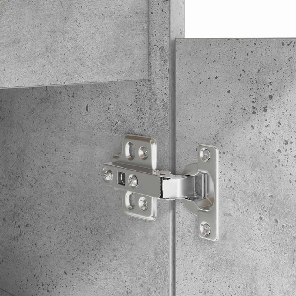 vidaXL Schreibtisch mit Regal Betongrau 140 x 49 x 76 cm Holzwerkstoff