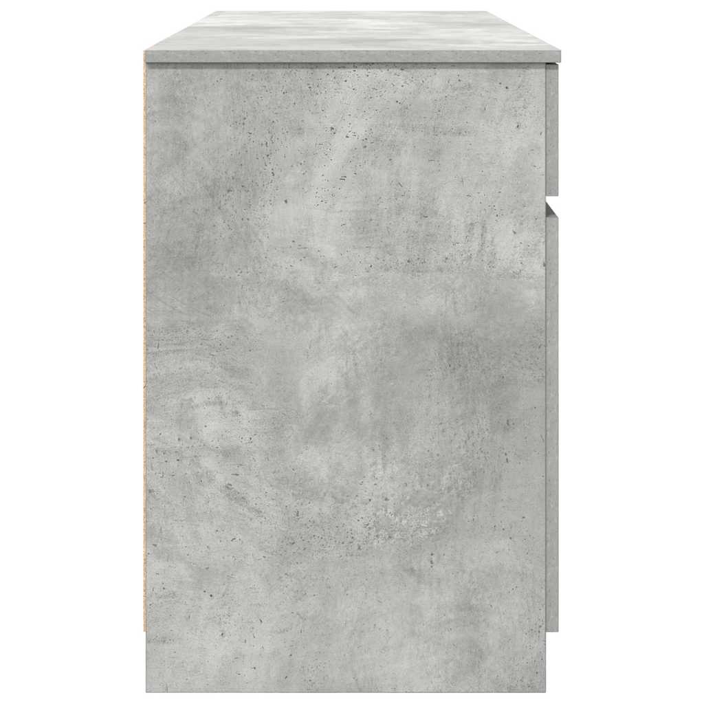 vidaXL Schreibtisch mit Regal Betongrau 140 x 49 x 76 cm Holzwerkstoff