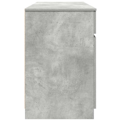 vidaXL Schreibtisch mit Regal Betongrau 140 x 49 x 76 cm Holzwerkstoff