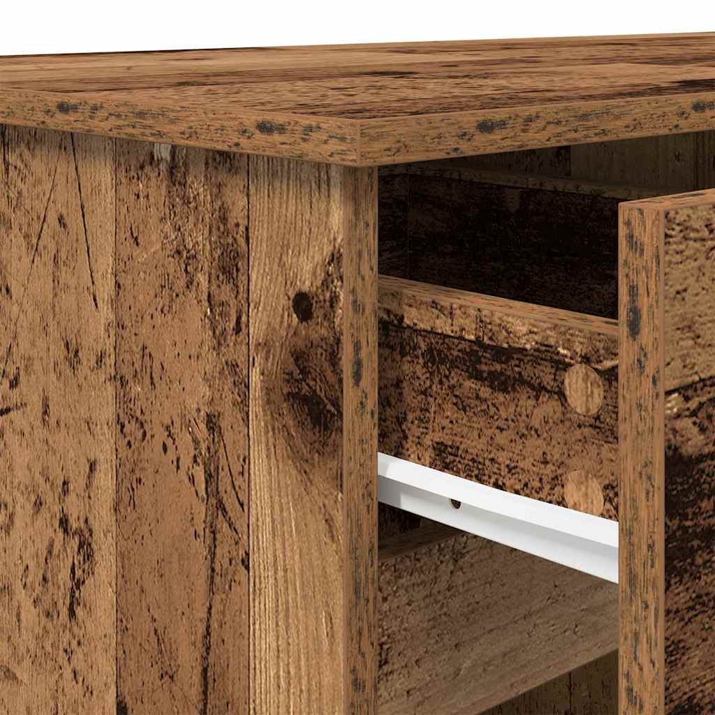 vidaXL Schreibtisch mit Regal Altholz 140 x 49 x 76 cm Holzwerkstoff