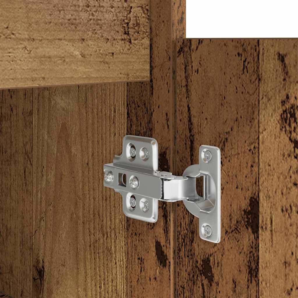 vidaXL Schreibtisch mit Regal Altholz 140 x 49 x 76 cm Holzwerkstoff