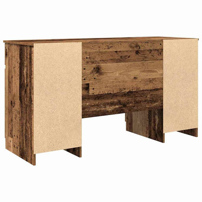 vidaXL Schreibtisch mit Regal Altholz 140 x 49 x 76 cm Holzwerkstoff