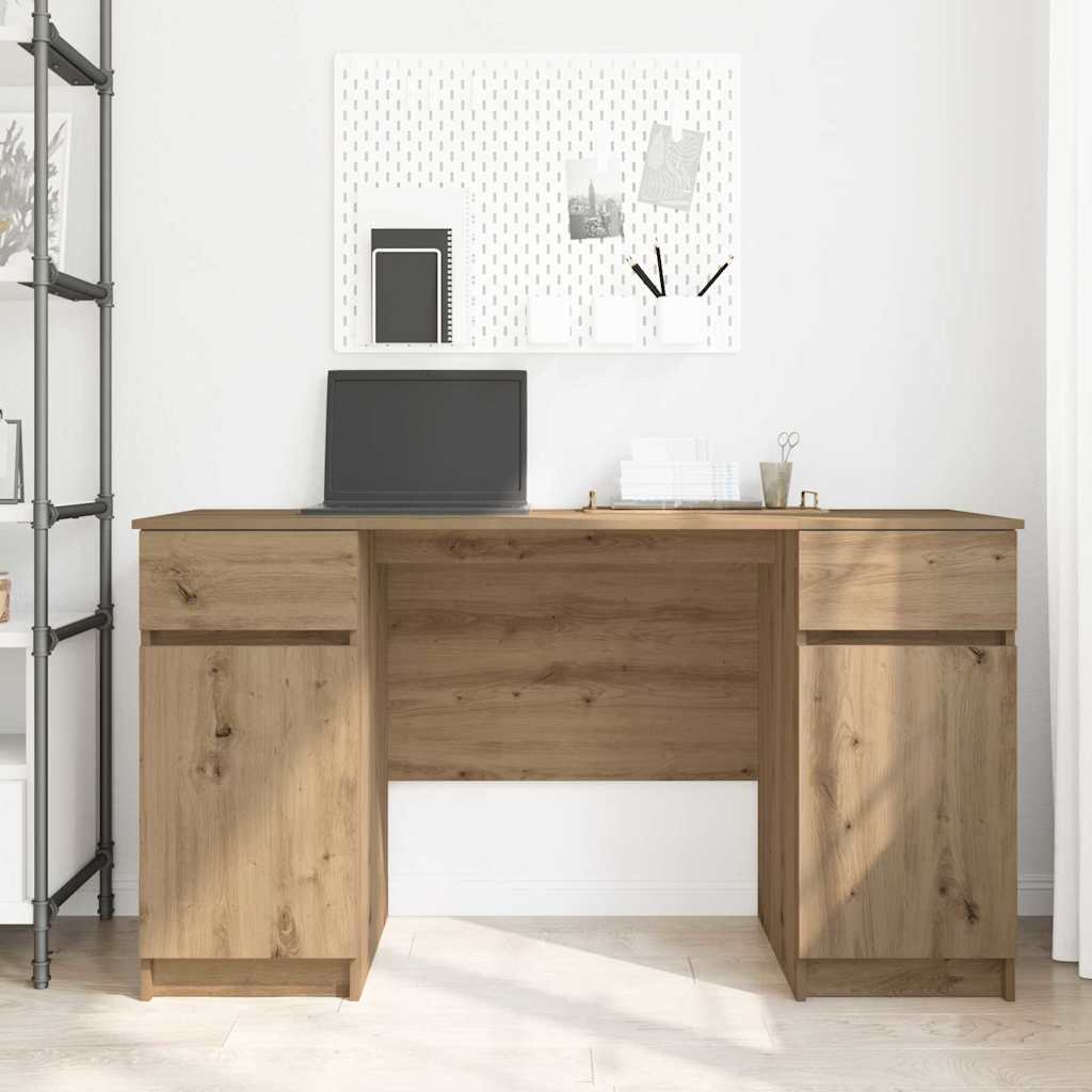 vidaXL Schreibtisch Artisan-Eiche 140 x 49 x 76 cm Holzwerkstoff