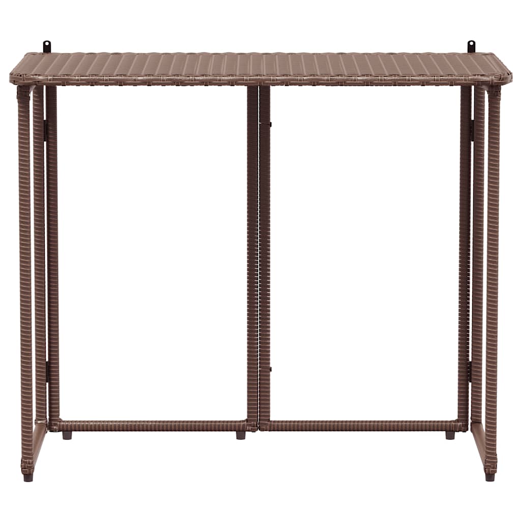 vidaXL Gartentisch Klappbar Braun 90x51x75 cm Poly Rattan