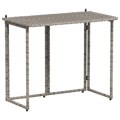 vidaXL Table de jardin pliante Gris 90x51x75 cm Résine tressée