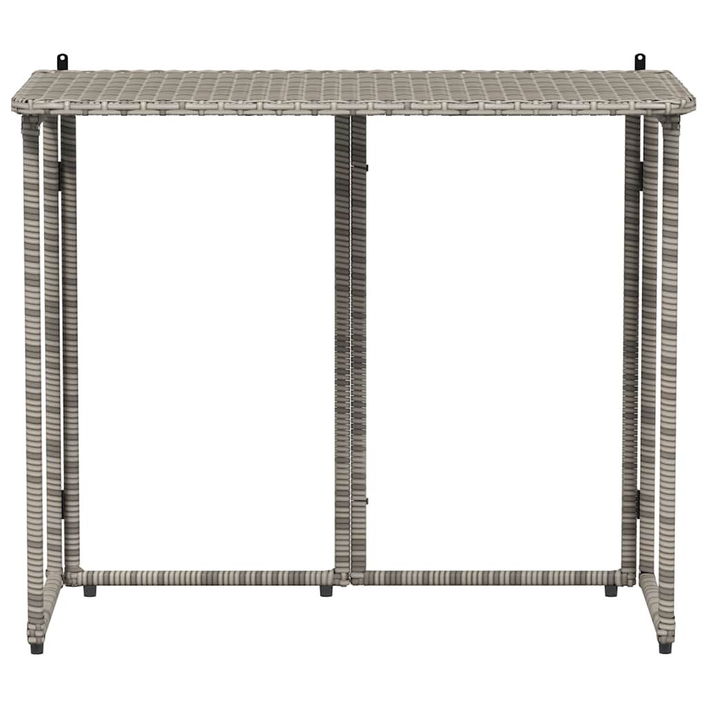 vidaXL Table de jardin pliante Gris 90x51x75 cm Résine tressée