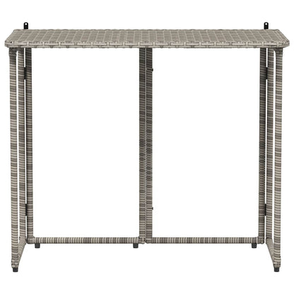 vidaXL Table de jardin pliante Gris 90x51x75 cm Résine tressée