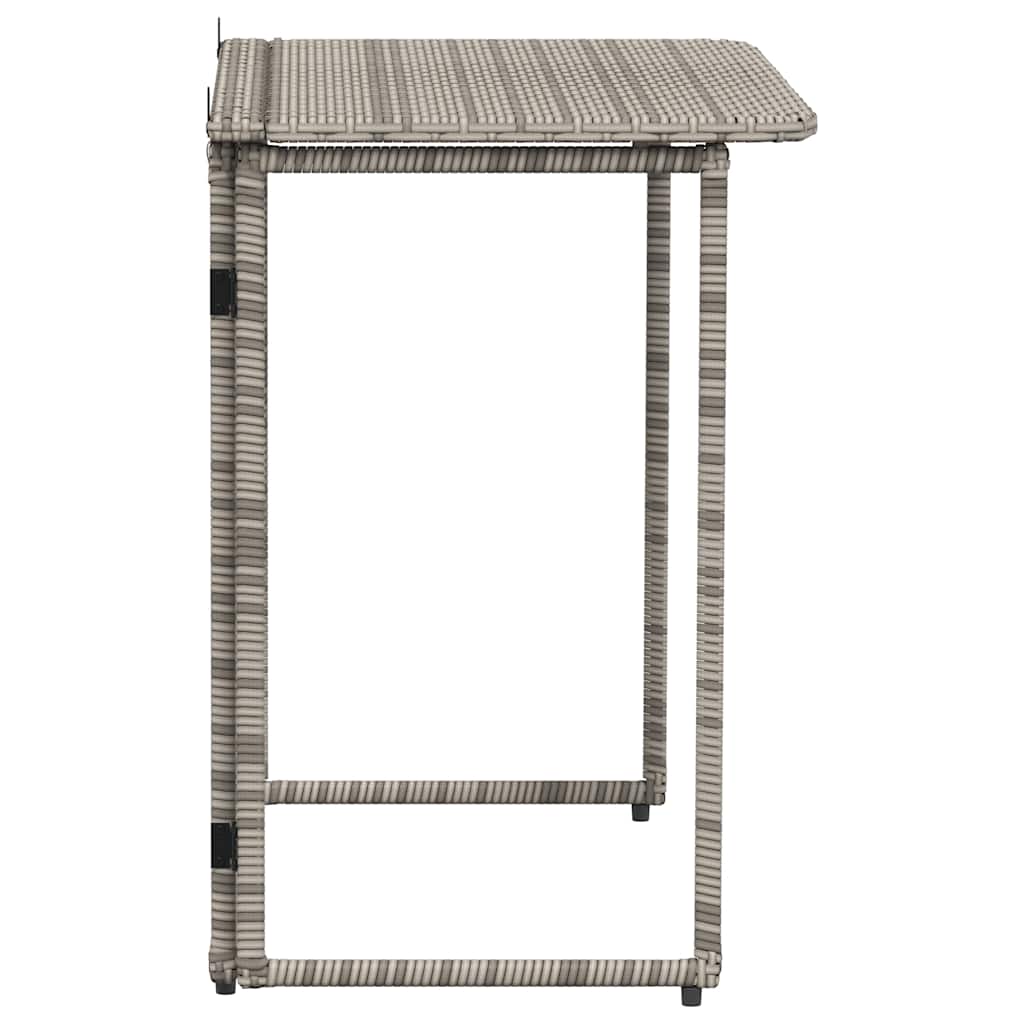 vidaXL Table de jardin pliante Gris 90x51x75 cm Résine tressée