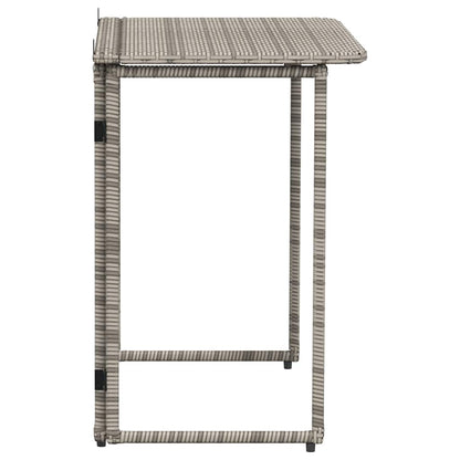 vidaXL Table de jardin pliante Gris 90x51x75 cm Résine tressée