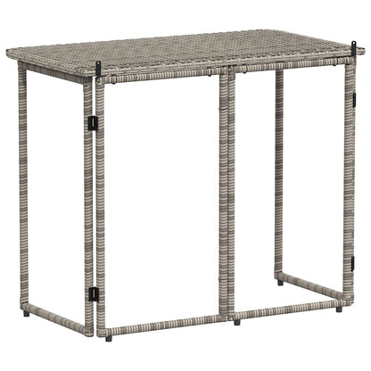 vidaXL Table de jardin pliante Gris 90x51x75 cm Résine tressée