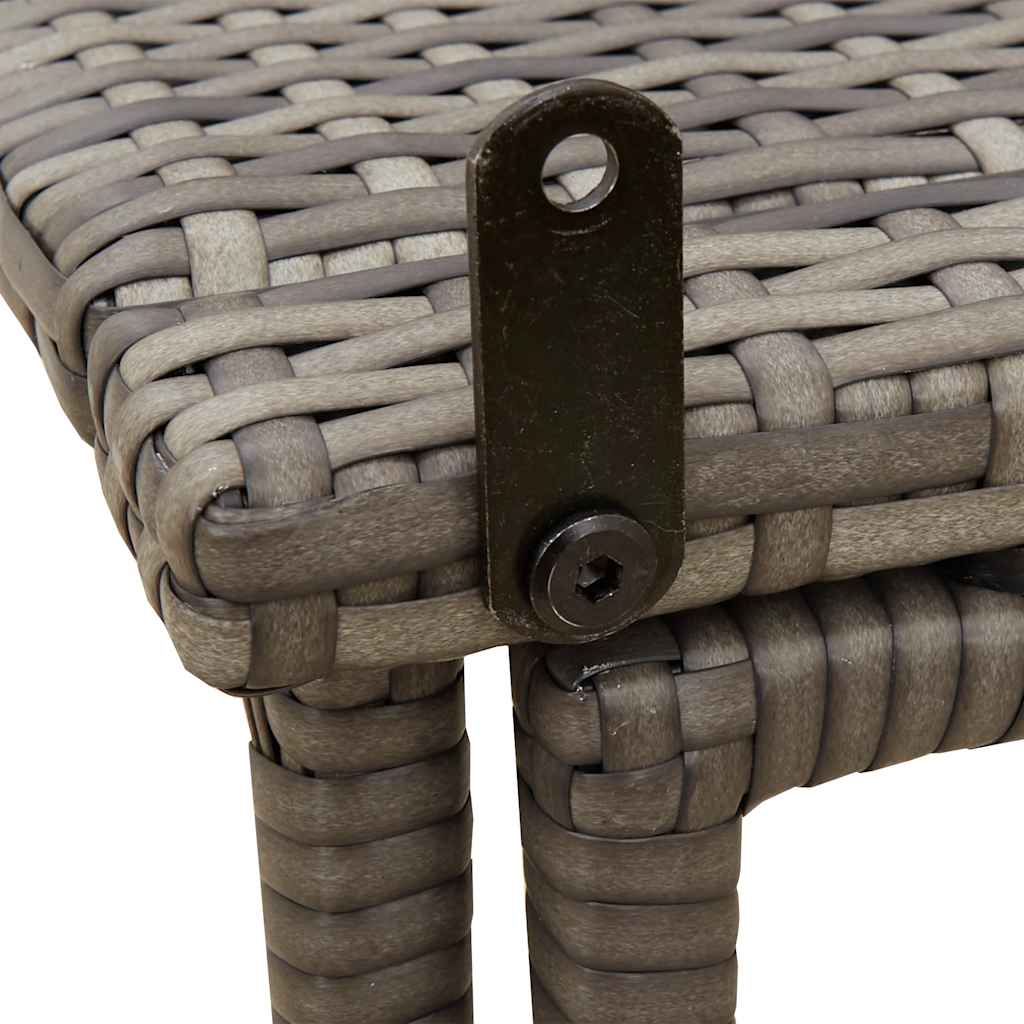 vidaXL Table de jardin pliante Gris 90x51x75 cm Résine tressée