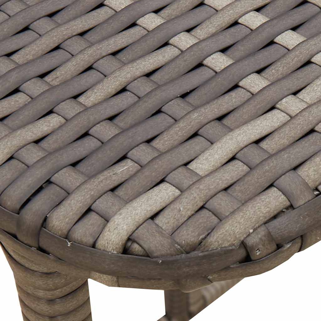 vidaXL Table de jardin pliante Gris 90x51x75 cm Résine tressée